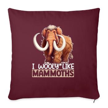 Mammouth Elephant Wildlife Extinct Animal Lover Lover - Housse de coussin décorative 45 x 45 cm - bordeaux - Devant