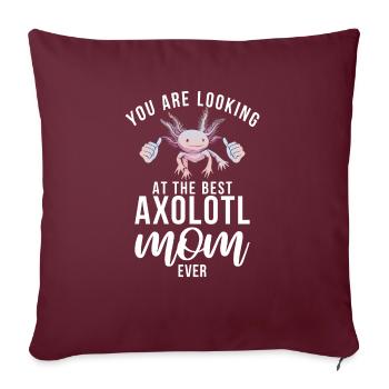 Axolotl Lover Gifts - Sofa pillowcase 17,3'' x 17,3'' (45 x 45 cm) - burgundy - Front