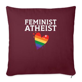 Atheismus Anti-Religion Agnostiker Freidenker Atheist - Sofakissenbezug 45 x 45 cm - Burgunderrot - Vorne