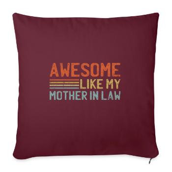 Vintage génial comme ma belle-mère - Housse de coussin décorative 45 x 45 cm - bordeaux - Devant