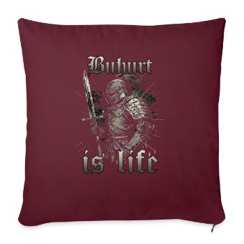 Buhurt Plate Armor Knight Jeux Buhurt Warrior - Housse de coussin décorative 45 x 45 cm - bordeaux - Devant