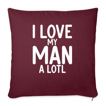 Axolotl Lover Gifts - Sofa pillowcase 17,3'' x 17,3'' (45 x 45 cm) - burgundy - Front