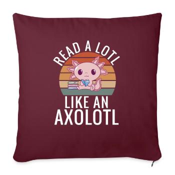 Axolotl Lover Gifts - Sofa pillowcase 17,3'' x 17,3'' (45 x 45 cm) - burgundy - Front