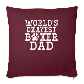 Boxer Hund Geschenke - Sofakissenbezug 45 x 45 cm - Burgunderrot - Vorne