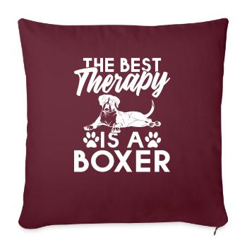 Boxer Hund Geschenke - Sofakissenbezug 45 x 45 cm - Burgunderrot - Vorne