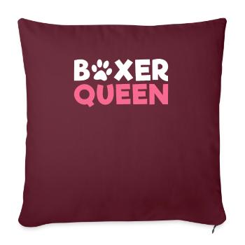 Boxer Hund Geschenke - Sofakissenbezug 45 x 45 cm - Burgunderrot - Vorne