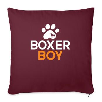 Boxer Hund Geschenke - Sofakissenbezug 45 x 45 cm - Burgunderrot - Vorne