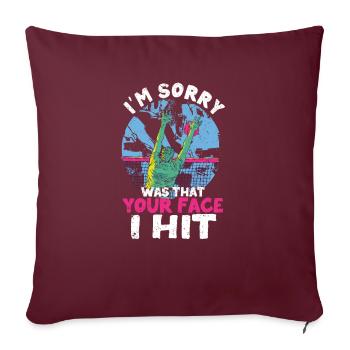 Je suis désolé, c’était ton visage que j’ai - Housse de coussin décorative 45 x 45 cm - bordeaux - Devant