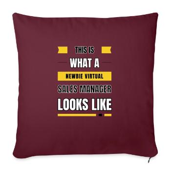 Directeur des ventes virtuelles débutant - Housse de coussin décorative 45 x 45 cm - bordeaux - Devant