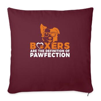 Boxer Hund Geschenke - Sofakissenbezug 45 x 45 cm - Burgunderrot - Vorne