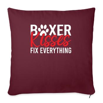 Boxer Hund Geschenke - Sofakissenbezug 45 x 45 cm - Burgunderrot - Vorne