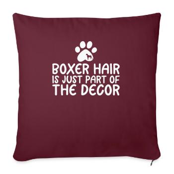 Boxer Hund Geschenke - Sofakissenbezug 45 x 45 cm - Burgunderrot - Vorne