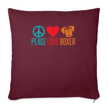 Boxer Dog Gifts - Sofa pillowcase 17,3'' x 17,3'' (45 x 45 cm) - burgundy - Front