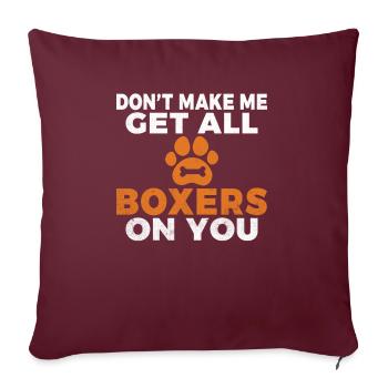 Boxer Hund Geschenke - Sofakissenbezug 45 x 45 cm - Burgunderrot - Vorne