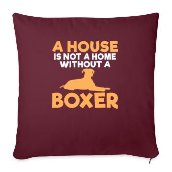 Boxer Hund Geschenke - Sofakissenbezug 45 x 45 cm - Burgunderrot - Vorne