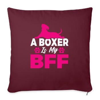 Boxer Hund Geschenke - Sofakissenbezug 45 x 45 cm - Burgunderrot - Vorne