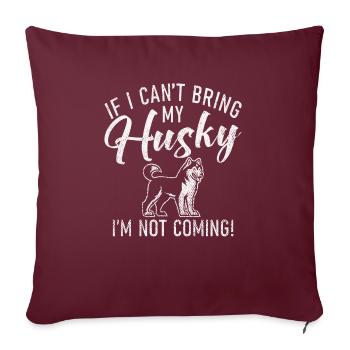 Cadeaux de chien Husky - Housse de coussin décorative 45 x 45 cm - bordeaux - Devant
