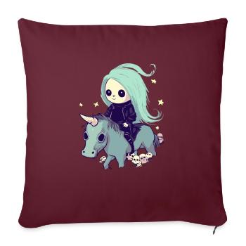 Pastel Goth Kawaii Doux - Housse de coussin décorative 45 x 45 cm - bordeaux - Devant