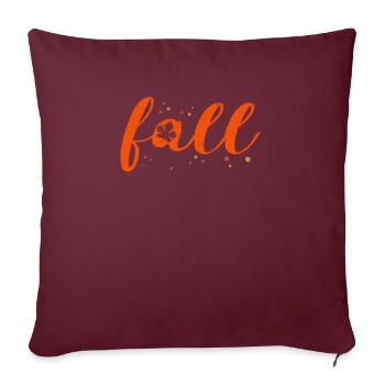 Herbst Laub Orange Blatt Herbstblätter Saison Bunt - Sofakissenbezug 45 x 45 cm - Burgunderrot - Vorne