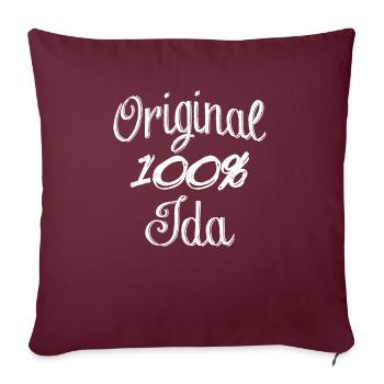 Original 100% Ida - Sofakissenbezug 45 x 45 cm - Burgunderrot - Vorne