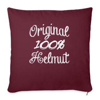 Original 100% Helmut - Sofakissenbezug 45 x 45 cm - Burgunderrot - Vorne