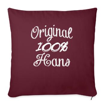 Original 100% Hans - Sofakissenbezug 45 x 45 cm - Burgunderrot - Vorne