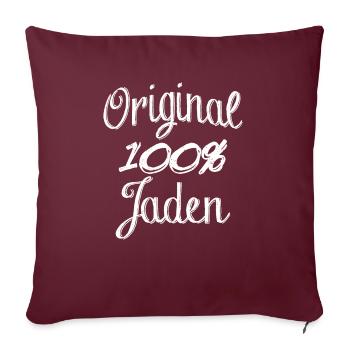 Original 100% Jaden - Sofakissenbezug 45 x 45 cm - Burgunderrot - Vorne