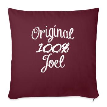 Original 100% Joel - Sofakissenbezug 45 x 45 cm - Burgunderrot - Vorne
