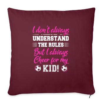Fußball-Mutter Gameday Soccer Maman - Housse de coussin décorative 45 x 45 cm - bordeaux - Devant