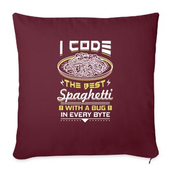 Programmation - Housse de coussin décorative 45 x 45 cm - bordeaux - Devant