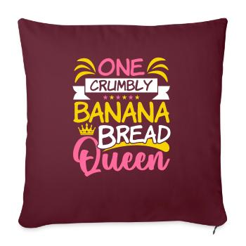 Bananenbrot Bäcker Bäckerei Backen Koch Essen kochen - Sofakissenbezug 45 x 45 cm - Burgunderrot - Vorne
