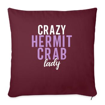 Cadeaux de crabe ermite - Housse de coussin décorative 45 x 45 cm - bordeaux - Devant
