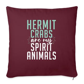 Cadeaux de crabe ermite - Housse de coussin décorative 45 x 45 cm - bordeaux - Devant