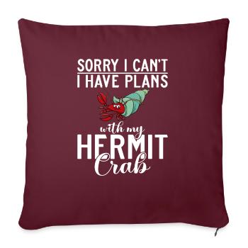 Hermit Crab Gifts - Sofa pillowcase 17,3'' x 17,3'' (45 x 45 cm) - burgundy - Front