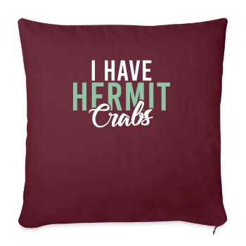 Cadeaux de crabe ermite - Housse de coussin décorative 45 x 45 cm - bordeaux - Devant