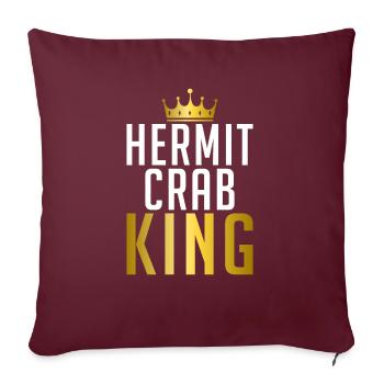 Cadeaux de crabe ermite - Housse de coussin décorative 45 x 45 cm - bordeaux - Devant