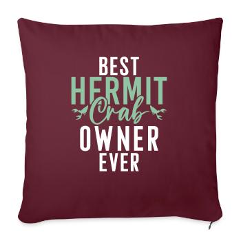 Cadeaux de crabe ermite - Housse de coussin décorative 45 x 45 cm - bordeaux - Devant