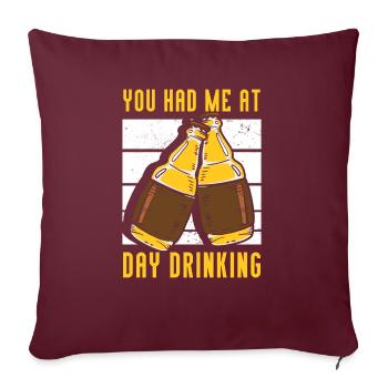 Sie Hatten Mich Bei Day Drinking Retro Beach - Sofakissenbezug 45 x 45 cm - Burgunderrot - Vorne