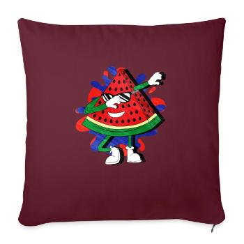 Pastèque - Housse de coussin décorative 45 x 45 cm - bordeaux - Devant