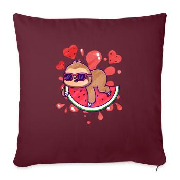 Pastèque - Housse de coussin décorative 45 x 45 cm - bordeaux - Devant