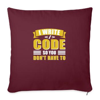 Informatique Admin Programmeur Codeur IT - Housse de coussin décorative 45 x 45 cm - bordeaux - Devant