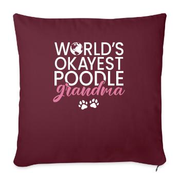 Cadeaux Caniche - Housse de coussin décorative 45 x 45 cm - bordeaux - Devant