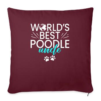 Cadeaux Caniche - Housse de coussin décorative 45 x 45 cm - bordeaux - Devant