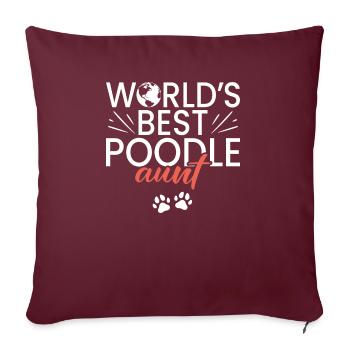Cadeaux Caniche - Housse de coussin décorative 45 x 45 cm - bordeaux - Devant