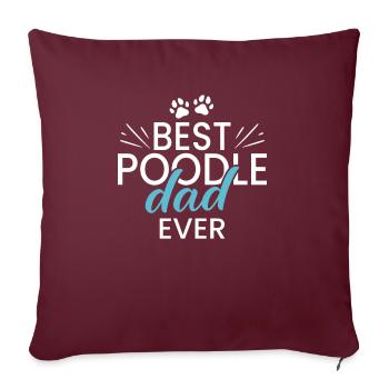 Cadeaux Caniche - Housse de coussin décorative 45 x 45 cm - bordeaux - Devant