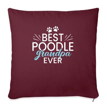Cadeaux Caniche - Housse de coussin décorative 45 x 45 cm - bordeaux - Devant