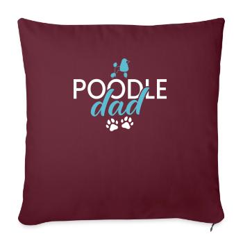 Cadeaux Caniche - Housse de coussin décorative 45 x 45 cm - bordeaux - Devant