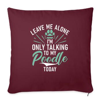 Cadeaux Caniche - Housse de coussin décorative 45 x 45 cm - bordeaux - Devant