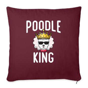 Poodle Gifts - Sofakissenbezug 45 x 45 cm - Burgunderrot - Vorne