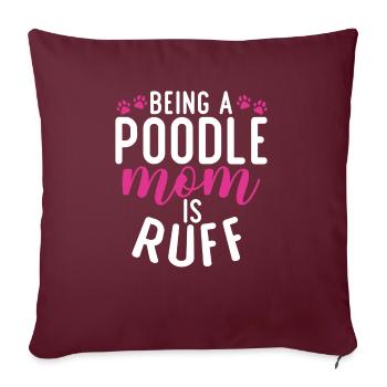 Cadeaux Caniche - Housse de coussin décorative 45 x 45 cm - bordeaux - Devant